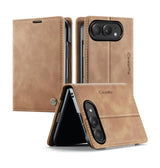 iPhoneDuo | iPhone Duo – CaseMe™ Noble Læder Etui / Pung - Brun - DELUXECOVERS.DK