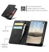 iPhone Duo – CaseMe™ Noble Læder Etui / Pung - Sort