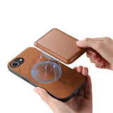 iPhone 17e / 16e | iPhone 17e / 16e - Valora™ MagSafe Cover med Aftagelig Kortholder - Retro Brun - DELUXECOVERS.DK