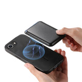 iPhone 17e / 16e | iPhone 17e / 16e - Valora™ MagSafe Cover med Aftagelig Kortholder - Retro Sort - DELUXECOVERS.DK