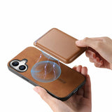 iPhone 17 | iPhone 17 - Valora™ MagSafe Cover med Aftagelig Kortholder - Retro Brun - DELUXECOVERS.DK