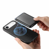 iPhone 17 Air | iPhone 17 Air - Valora™ MagSafe Cover med Aftagelig Kortholder - Retro Sort - DELUXECOVERS.DK