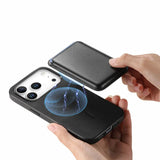 iPhone 17 Pro | iPhone 17 Pro - Valora™ MagSafe Cover med Aftagelig Kortholder - Retro Sort - DELUXECOVERS.DK