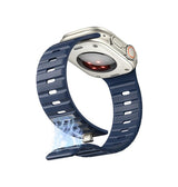 Apple Watch 42-49mm | Apple Watch (42/44/SE/45/46/49mm) - Magnetisk Silikonerem - Mørkeblå - DELUXECOVERS.DK