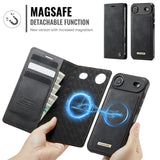 iPhone 17 Air | iPhone 17 Air - CaseMe™ 2-i-1 Premium Læder Cover / Pung - Sort - DELUXECOVERS.DK