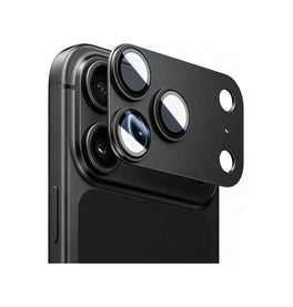 iPhone Beskyttelsesglas | iPhone 18 Pro Max - Kalebol™ Metal Kamera Linse Beskyttelsesglas - Sort - DELUXECOVERS.DK
