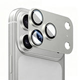 iPhone Beskyttelsesglas | iPhone 18 Pro - Kalebol™ Metal Kamera Linse Beskyttelsesglas - Sølv - DELUXECOVERS.DK