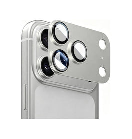 iPhone Beskyttelsesglas | iPhone 18 Pro Max - Kalebol™ Metal Kamera Linse Beskyttelsesglas - Sølv - DELUXECOVERS.DK