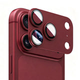 iPhone Beskyttelsesglas | iPhone 18 Pro Max - Kalebol™ Metal Kamera Linse Beskyttelsesglas - Rød - DELUXECOVERS.DK