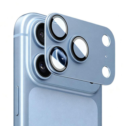 iPhone Beskyttelsesglas | iPhone 18 Pro Max - Kalebol™ Metal Kamera Linse Beskyttelsesglas - Blå - DELUXECOVERS.DK