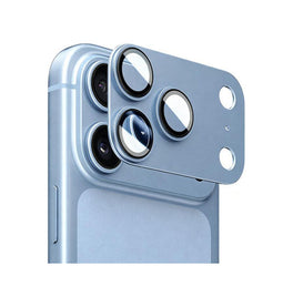 iPhone Beskyttelsesglas | iPhone 18 Pro Max - Kalebol™ Metal Kamera Linse Beskyttelsesglas - Blå - DELUXECOVERS.DK