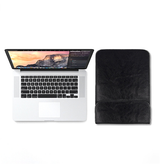 Macbook Sleeve | MacBook Pro, Air, Neo 13" - L'Empiri™ Smooth Læder Sleeve - Sort - DELUXECOVERS.DK