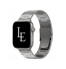Apple Watch 38-42mm | Apple Watch (38/40/SE/41/42mm) - L'Empiri™ X35 Ægte Titanium Rem - Grå - DELUXECOVERS.DK