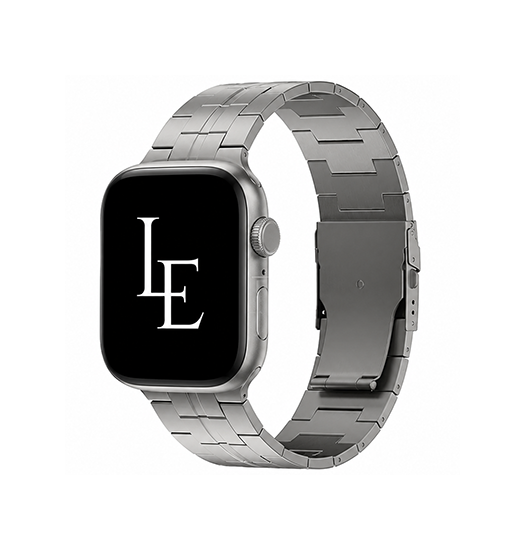 Apple Watch 38-42mm | Apple Watch (38/40/SE/41/42mm) - L'Empiri™ X35 Ægte Titanium Rem - Grå - DELUXECOVERS.DK