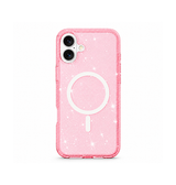 iPhone 16 Plus | iPhone 16 Plus - DeLX™ Glitter Silikone Cover M. MagSafe - Pink - DELUXECOVERS.DK