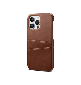 iPhone 12 Pro | iPhone 12 Pro - NX Design™ Læder Cover M. Kortholder - Brun - DELUXECOVERS.DK