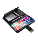 iPhone 14 Max | iPhone 14 Plus - MERCURY™ Fold Læder Etui M. Kortholder - Sort - DELUXECOVERS.DK
