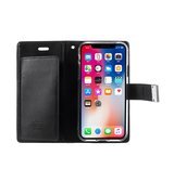 iPhone 13 Pro | iPhone 13 Pro - MERCURY™ Fold Læder Etui M. Kortholder - Sort - DELUXECOVERS.DK
