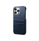 iPhone 14 Pro Max | iPhone 14 Pro Max - NX Design™ Læder Cover M. Kortholder - Navy - DELUXECOVERS.DK