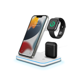 3-i-1 & Multi-Ladestationer | 3-i-1 trådløs oplader til iPhone/Watch/AirPods - 15W - Hvid - DeLX™ - DELUXECOVERS.DK