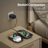 3-i-1 & Multi-Ladestationer | Foldbar 3-i-1 Trådløs Oplader - MagSafe Kompatibel - 23W - DELUXECOVERS.DK
