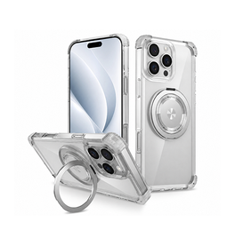 iPhone 16 Pro Max | iPhone 16 Pro Max - DeLX™ MagSafe Cover M. Kickstand - Gennemsigtig - DELUXECOVERS.DK