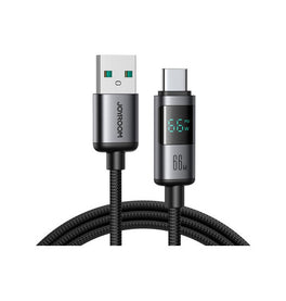 Kabel USB-A till USB-C | JOYROOM™ | USB-A till USB-C - Laddkabel med digital display - 66W - 2M - DELUXECOVERS.SE
