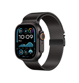 Apple Watch 42-49mm | Apple Watch (42/44/SE/45/46/49mm) - Milanese Umbrella Buckle Rem - Sort - DELUXECOVERS.DK