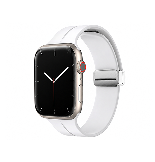 Apple Watch 38-42mm | Apple Watch (38/40/SE/41/42mm) - S-Line™ Silikone Rem - Hvid - DELUXECOVERS.DK