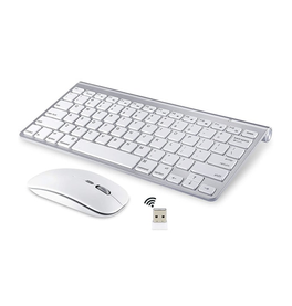 Tastatur | Tastatur & Mus - Trådløst Kombo - USB-A (Engelsk layout) - Hvid - DELUXECOVERS.DK