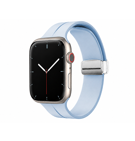 Apple Watch 38-42mm | Apple Watch (38/40/SE/41/42mm) - S-Line™ Silikone Rem - Lyseblå - DELUXECOVERS.DK