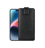 iPhone 14 Pro Max | iPhone 14 Pro Max - Verona Læder Sleeve M. Lukning - Black Onyx - DELUXECOVERS.DK