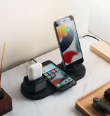 3-i-1 & Multi-Ladestationer | 6-i-1 Mobil Ladestation Trådløs til Mobil / iPhone (15W) - Sort - DELUXECOVERS.DK