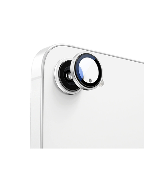 iPhone Beskyttelsesglas | iPhone 17e / 16e - NTJO™ 9H Kamera Linse Beskyttelsesglas - Sølv - DELUXECOVERS.DK