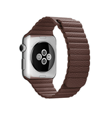 Apple Watch 42-49mm | Apple Watch (42/44/SE/45/46/49mm) - Valence™ Loop Læder Rem - Mørkebrun - DELUXECOVERS.DK