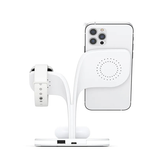 3-i-1 & Multi-Ladestationer | DeLX™ 3-i-1 MagSafe Kompatibel Oplader til iPhone, iWatch & AirPods - Hvid - DELUXECOVERS.DK