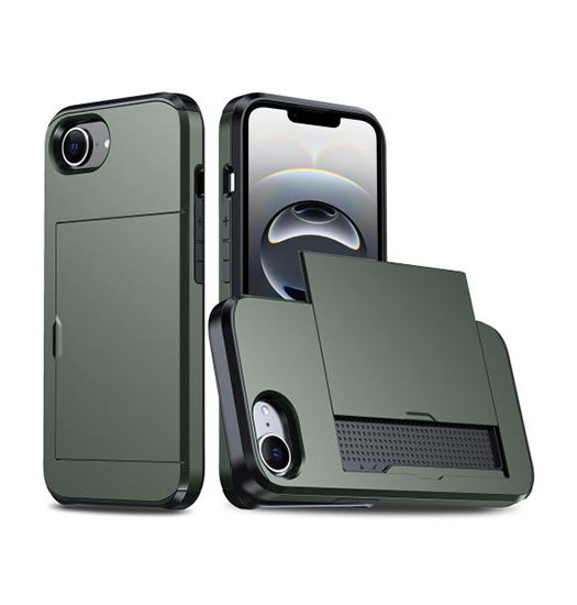 iPhone 17e / 16e | iPhone 17e / 16e - Deluxe™ Håndværker Cover M. Kortholder - Army - DELUXECOVERS.DK