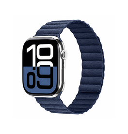 Apple Watch 42-49mm | Apple Watch (42/44/SE/45/46/49mm) - Valence™ Loop Læder Rem - Navy - DELUXECOVERS.DK