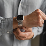 Apple Watch 38-42mm | Apple Watch (38/40/SE/41/42mm) - Butterfly Stål Urlænke - Sølv - DELUXECOVERS.DK