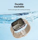 Apple Watch 38-42mm | Apple Watch (38/40/SE/41/42mm) - DUX DUCIS™ Interwoven Nylon Rem - Beige - DELUXECOVERS.DK