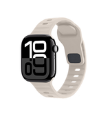 Apple Watch 38-42mm | Apple Watch (38/40/SE/41/42mm) - Square Buckle Silikonerem - Sand - DELUXECOVERS.DK