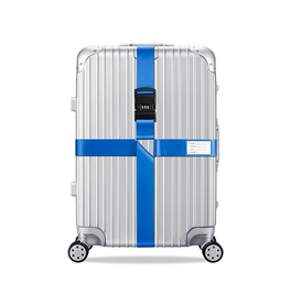 Baggagerem | Premium Bagagerem (kuffertrem) med kodelås – Blå – Travel-tech™ - DELUXECOVERS.DK