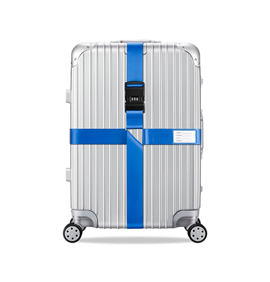 Baggagerem | Premium Bagagerem (kuffertrem) med kodelås – Blå – Travel-tech™ - DELUXECOVERS.DK