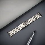 Apple Watch 38-42mm | Apple Watch (38/40/SE/41/42mm) - CNC Pro Rustfrit Stål Rem - Sølv - DELUXECOVERS.DK