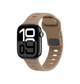 Apple Watch 42-49mm | Apple Watch (42/44/SE/45/46/49mm) - Square Buckle Silikonerem - Brown - DELUXECOVERS.DK