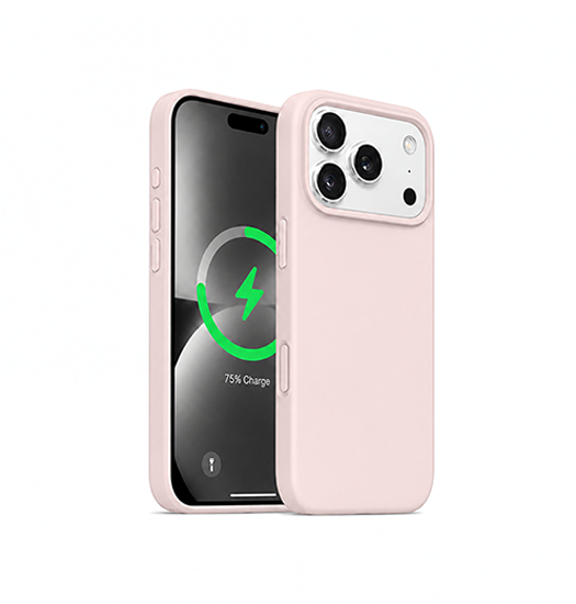 iPhone 17 Pro Max - Deluxe™ Soft Touch Silikonskal - MagSafe-kompatibelt - Svart
