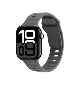 Apple Watch 38-42mm | Apple Watch (38/40/SE/41/42mm) - Square Buckle Silikonerem - Graphite - DELUXECOVERS.DK