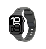 Apple Watch 42-49mm | Apple Watch (42/44/SE/45/46/49mm) - Square Buckle Silikonerem - Graphite - DELUXECOVERS.DK