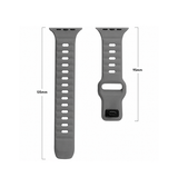 Apple Watch 38-42mm | Apple Watch (38/40/SE/41/42mm) - Square Buckle Silikonerem - Graphite - DELUXECOVERS.DK