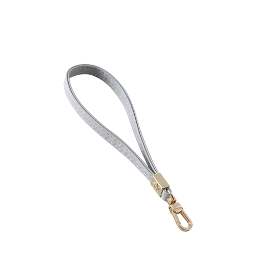 Mobilrem, håndledsrem, Nylon snor | SULADA® | Short Style Læder Strop til Mobil & iPhone - Grå - DELUXECOVERS.DK